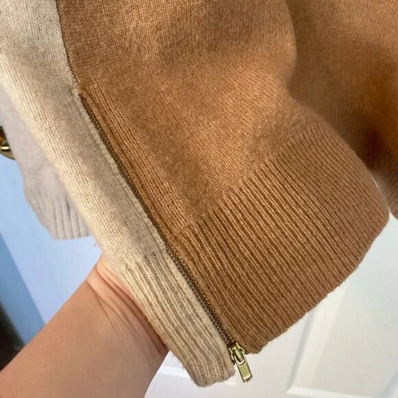 J.Crew Two Tones Beige Wool Sweater Large - Picture 2 of 6